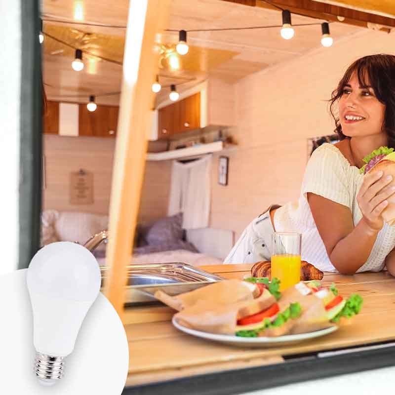 Bombilla 12-24V DC 8W E27 A60 para caravanas, camping y embarcaciones (6)