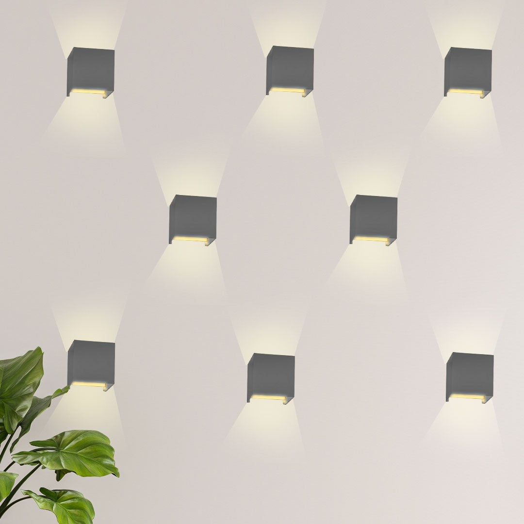 Pack de 8 Apliques de pared "KURTIN" 6W luz up and down regulable (28)