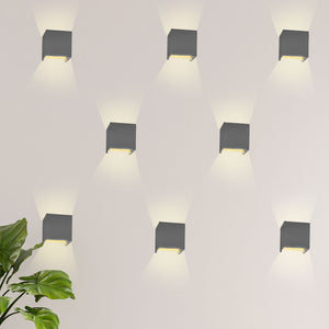 Pack de 8 Apliques de pared "KURTIN" 6W luz up and down regulable (28)