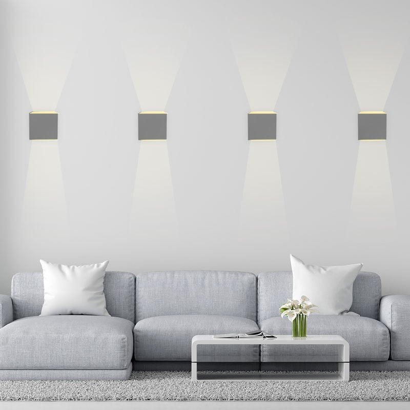 Pack de 8 Apliques de pared "KURTIN" 6W luz up and down regulable (36)