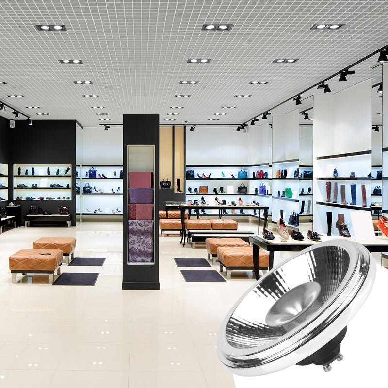 Pack Foco LED de carril trifásico + Bombilla LED AR111 GU10 (22)