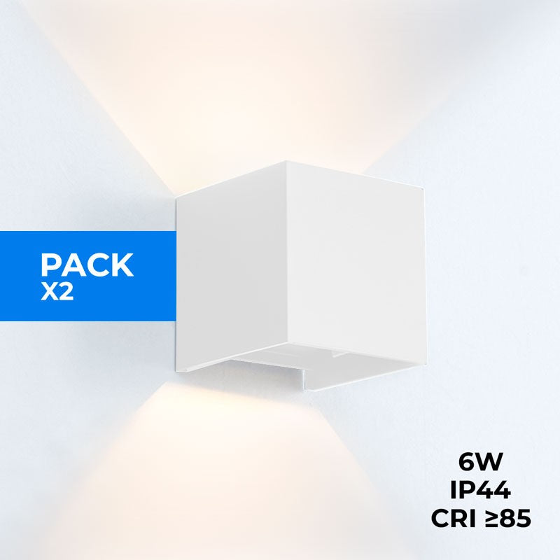 Pack de 2 Apliques de pared "KURTIN" 6W apertura de luz regulable (41)