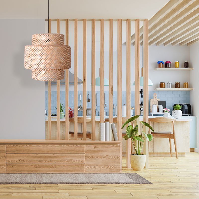 Lámpara colgante de mimbre "Onna" (11)