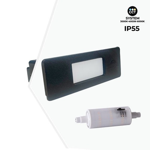 Aplique exterior LED de embutir parede Fumagalli 