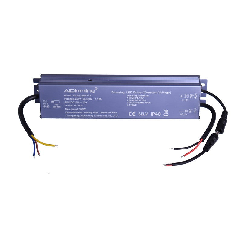 Fuente de alimentación dimmable TRIAC/0-10V DC 12V 150W 10A IP40