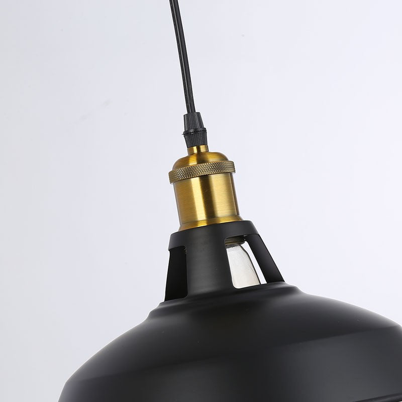 Lámpara industrial retro colgante "MANACOR" con cúpula de metal (7)