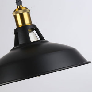 Lámpara industrial retro colgante "MANACOR" con cúpula de metal (8)