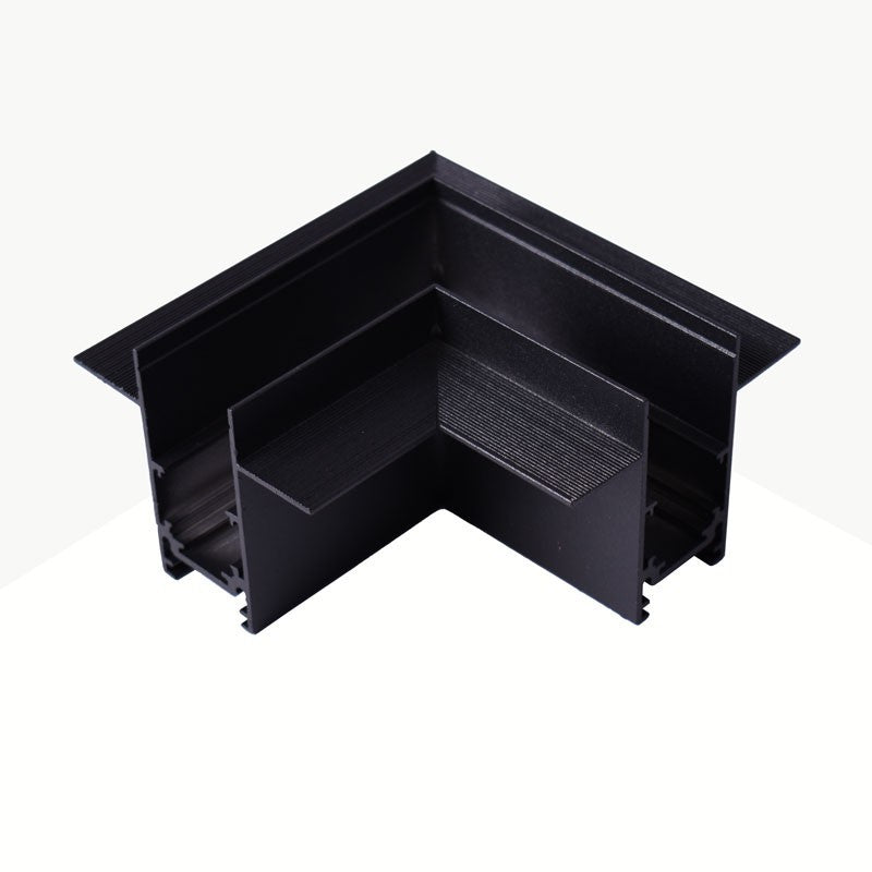 Unión en L para carriles magnéticos empotrables 20 mm - Horizontal (10)