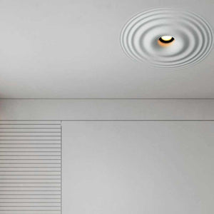 Luminaria de escayola con efecto onda trimless / integración - 20x20cm - GU10 (6)