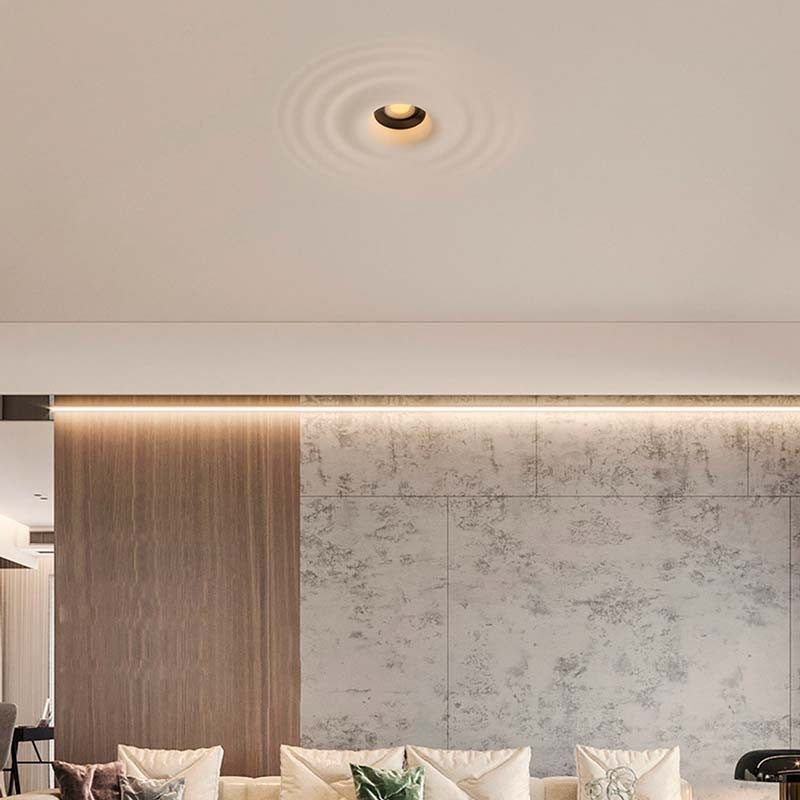 Luminaria de escayola con efecto onda trimless / integración - 20x20cm - GU10 (9)