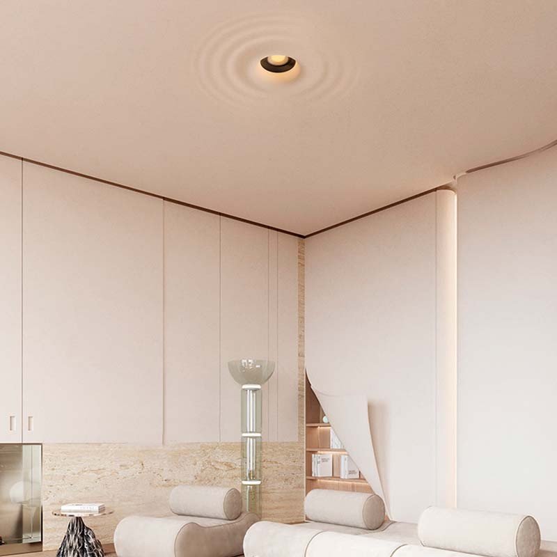 Luminaria de escayola con efecto onda trimless / integración - 20x20cm - GU10 (10)