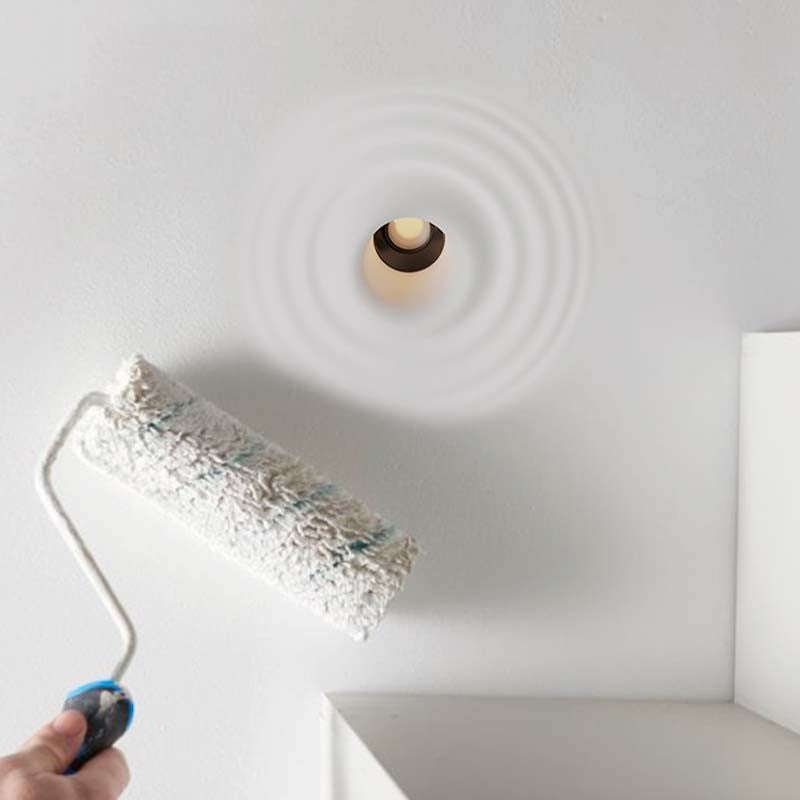 Luminaria de escayola con efecto onda trimless / integración - 20x20cm - GU10 (15)