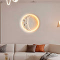 Lámpara de escayola trimless en forma de luna 