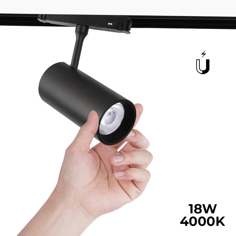 Foco LED para carril magnético 48V - 18W (17) & Foco LED para carril magnético 48V - 18W