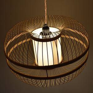 Lámpara colgante japonesa de bambú "KAIZEN" (16)