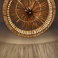 Jute and natural fiber pendant lamp 