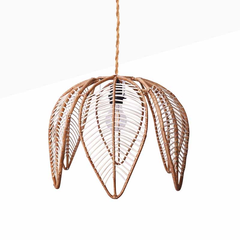 Lámpara colgante de ratán en forma de flor "BINTAN" (2)
