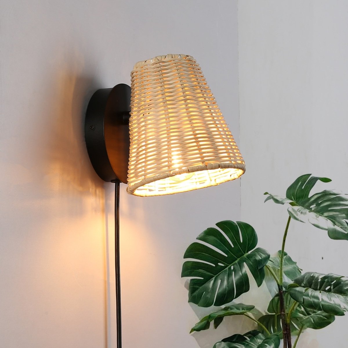 Aplique de pared de mimbre "BLIND" - Barcelona Led-Decoración