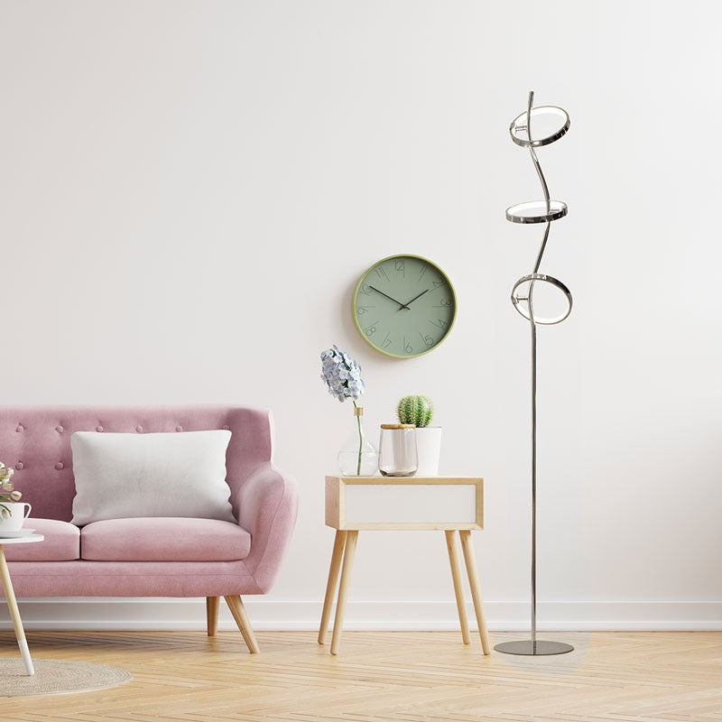 Lámpara de pie LED de aluminio "GARLAND HOLLYWOOD" - 15W - Luz cálida (5)