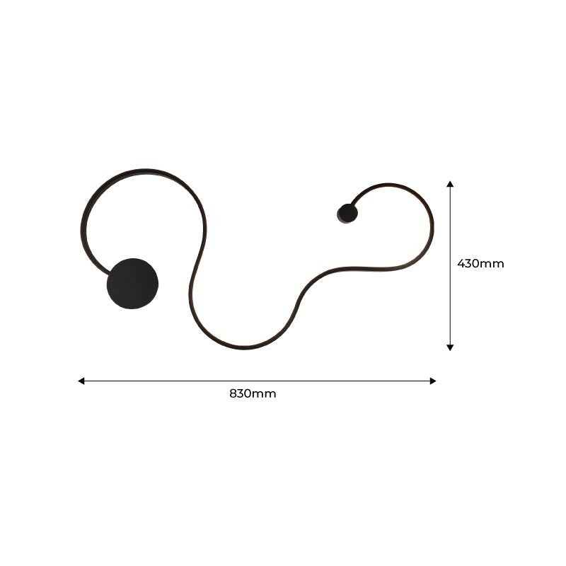 Aplique de pared moderno "WAVE" - 40W - 2800K (11)