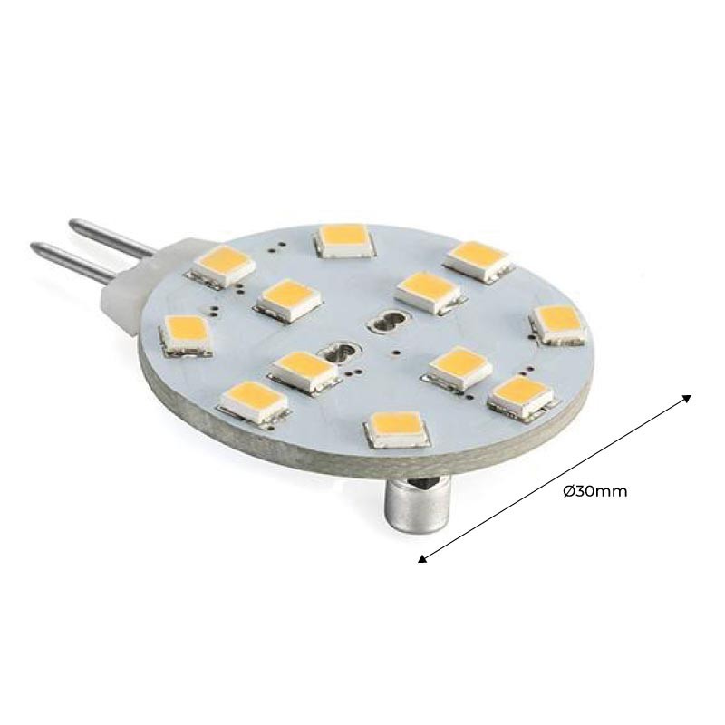 Bombilla LED G4 Bi-Pin 2,3W plana (10)