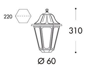 Lámpara farol de pie FUMAGALLI MIKROLOT/ANNA E27 IP55 (7)