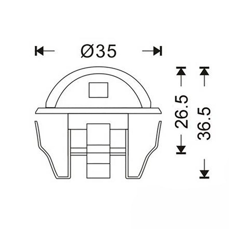 Kit 6 focos LED empotrables balizas para escalera 0,4W 12V-DC IP67 (7)