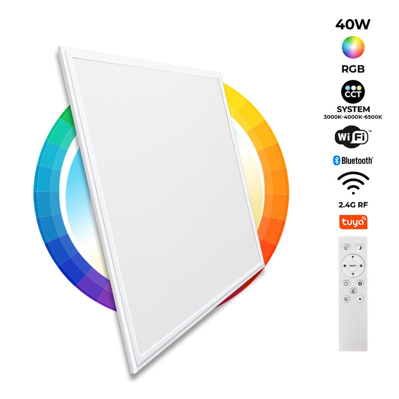 Panel LED WIFI SMART RGB / RGBW + CCT - 60x60 cm - 40W - IP40