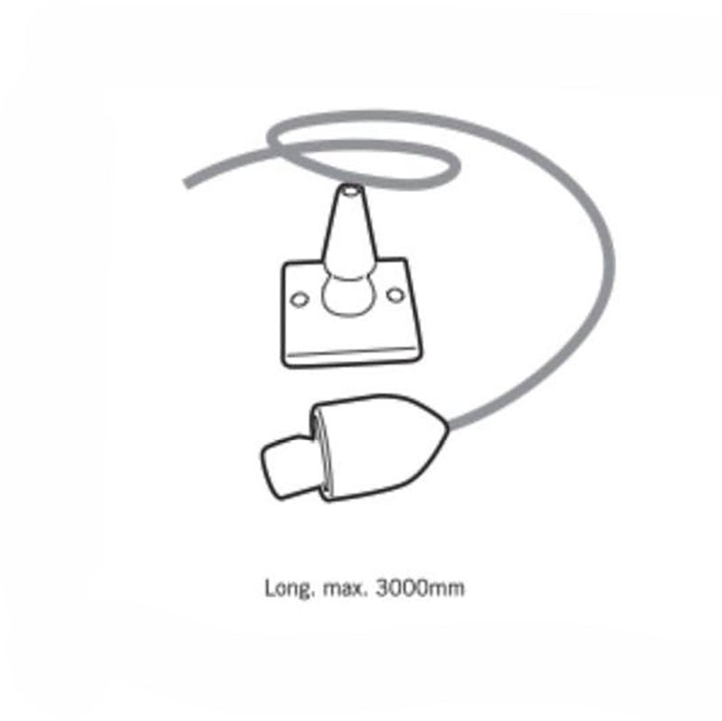 Kit de colgado para carril trifásico - Cable 1,5m (1 uni) (1)