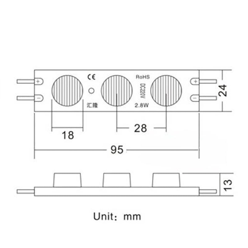 Módulo LED monocolor para rótulos - 3W - 220V AC - IP65 - 16º (3)