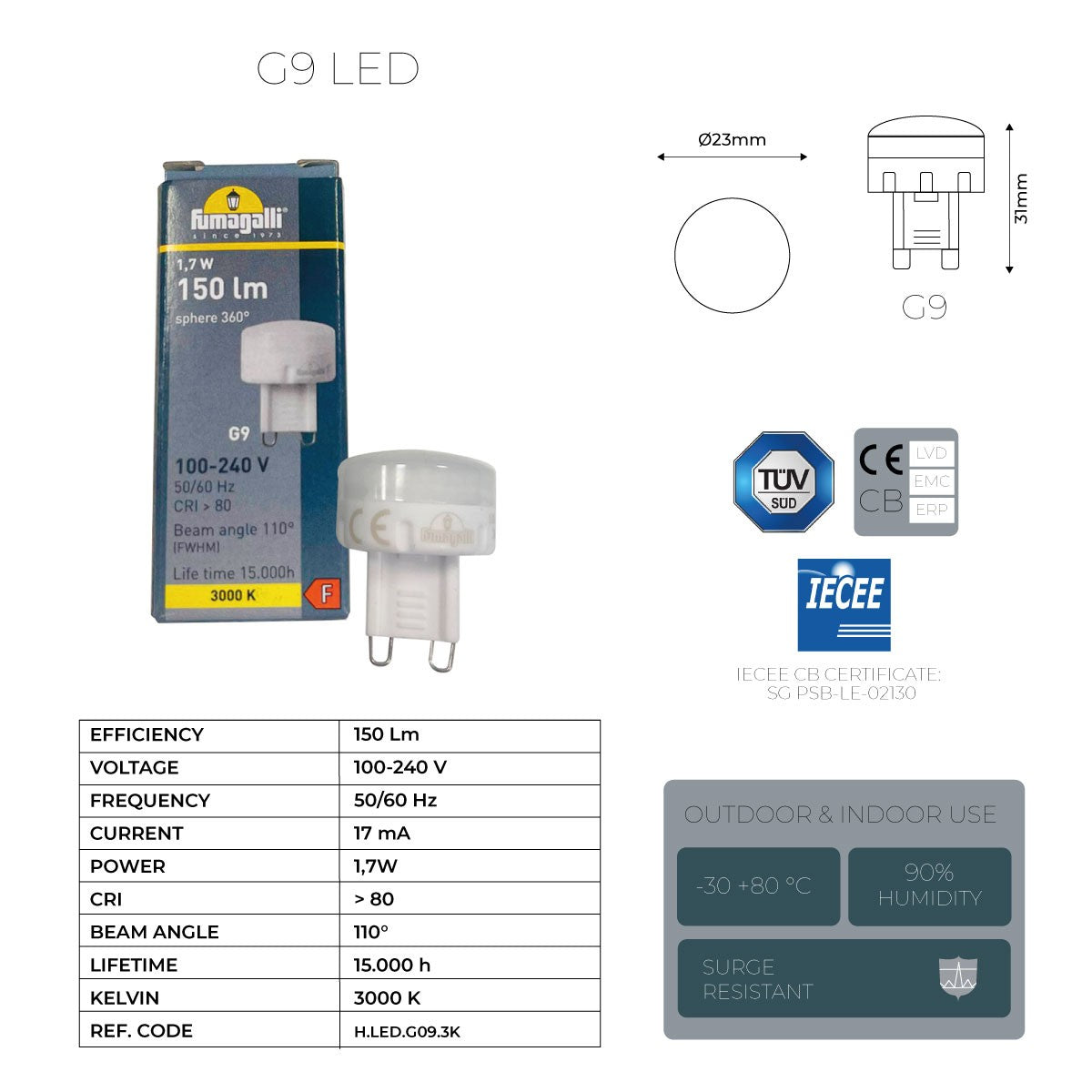 Foco LED empotrable "TERESA" FUMAGALLI - IP67 (13)