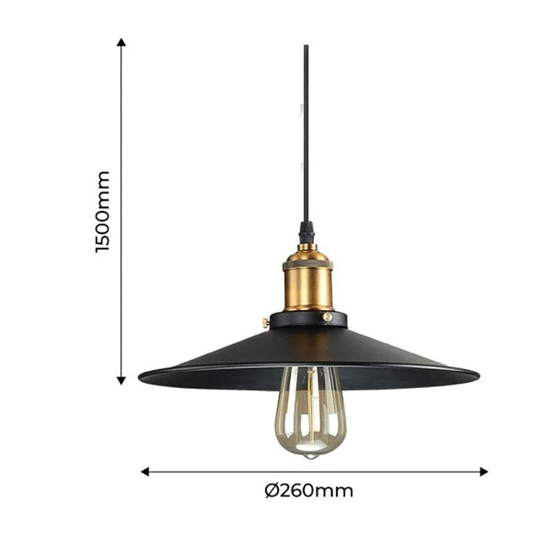 Lámpara colgante Retro "CLOCK WORK" con casquillo E27 60W (6)