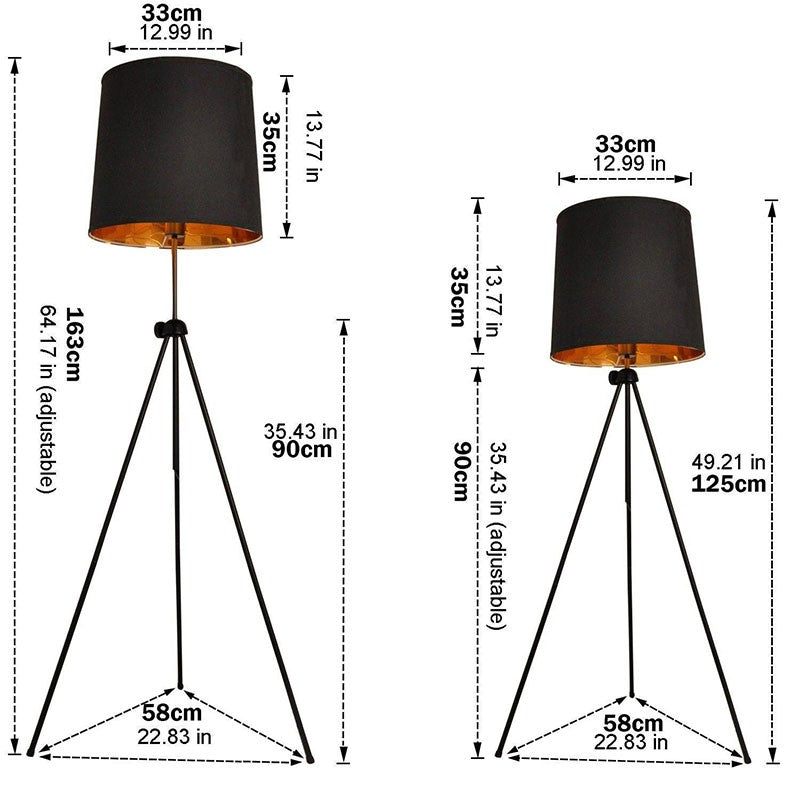 Lámpara de pie vintage "KAPPEN" con Trípode (5)