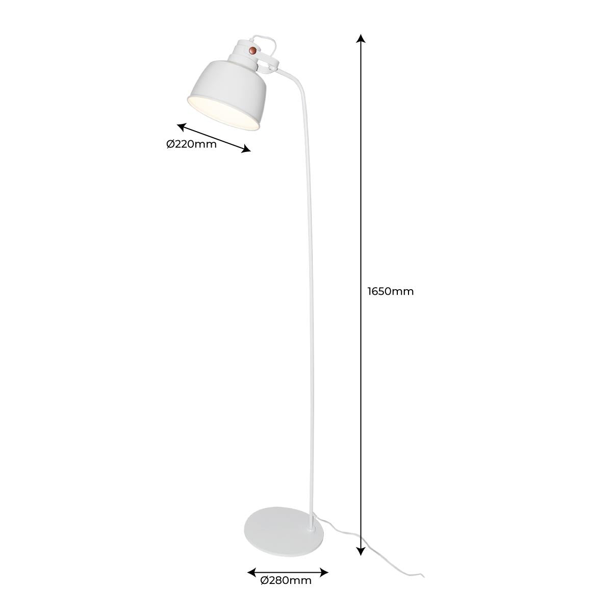 Lámpara de pie nórdica "KUKKA" 165cm (10)