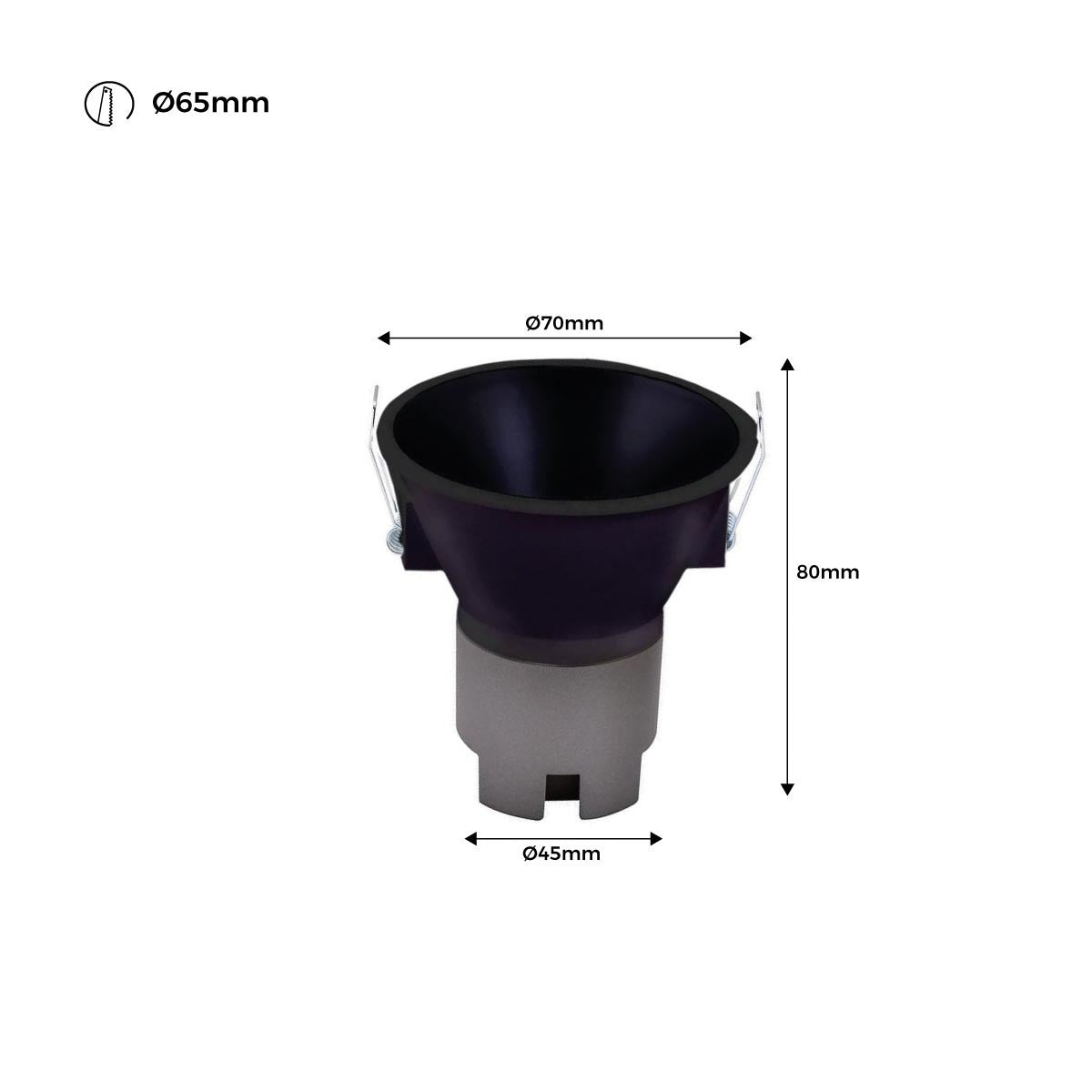 Foco LED empotrable 6W "KOPPA"- Óptica 24º - Corte Ø 65mm - Bajo UGR (13)