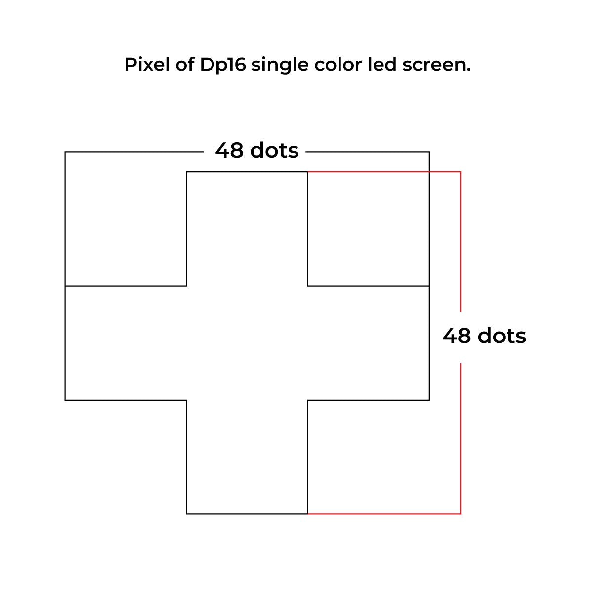 Cruz de farmacia LED monocolor verde programable P16 - Exterior (3)