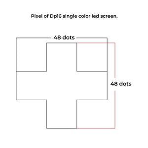 Cruz de farmacia LED monocolor verde programable P16 - Exterior (3)
