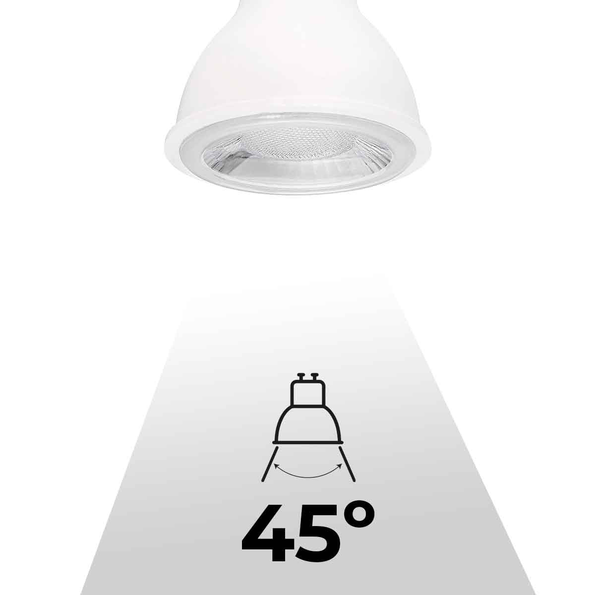 Bombilla LED GU10 - SMD2835 - 7W - Ø50mm - Óptica a 45º (7)
