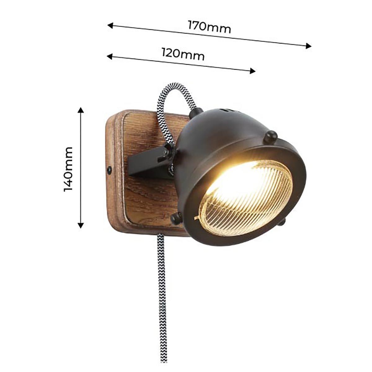 Aplique de pared industrial "Mott" - Orientable - GU10 Incluida (30)