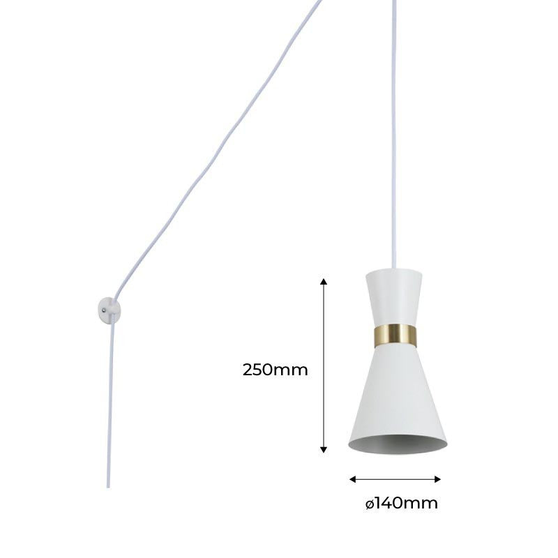 Lámpara colgante de metal con enchufe "Mir" - E27 (19)