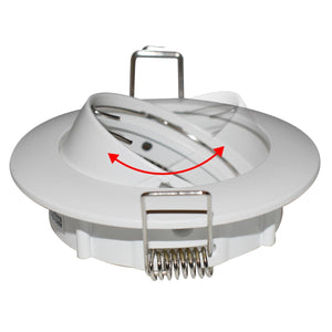 Aro downlight circular basculante para bombilla GU10 / MR16 - Corte Ø72 mm (1)
