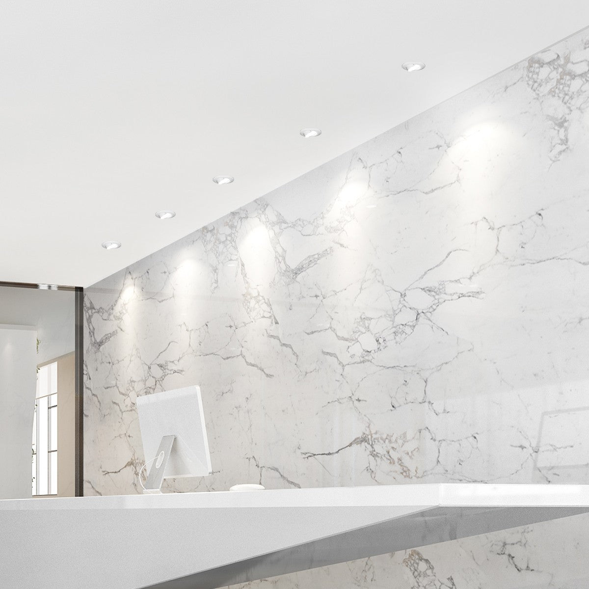 Aro downlight circular basculante para bombilla GU10 / MR16 - Corte Ø72 mm (3)