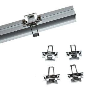 Perfil de aluminio empotrable para tira LED con difusor- 4 clips - 2 tapas - 36x28mm - 2 metros (6)