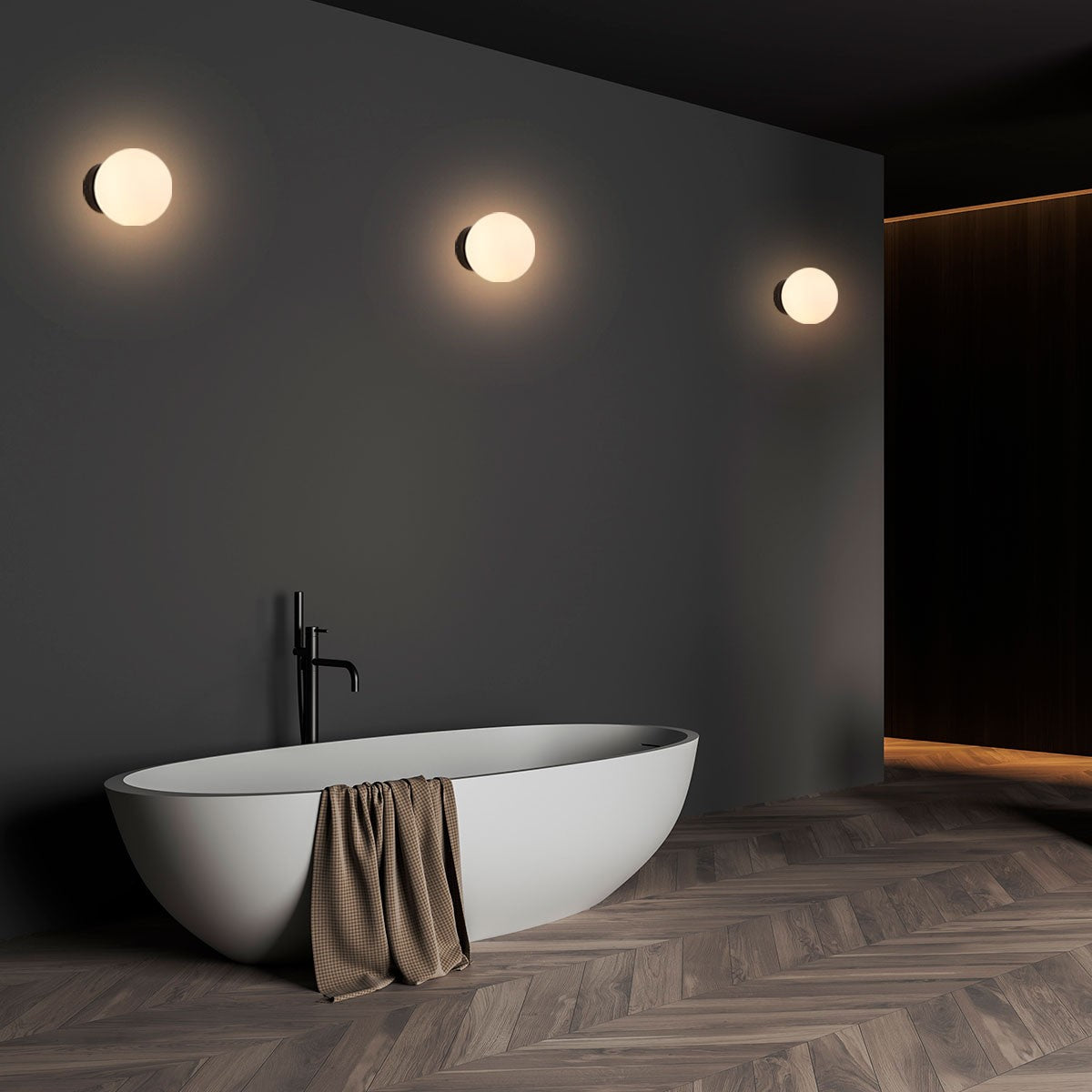 Aplique de pared bola cristal "AVA" - E27 - IP44 (19)