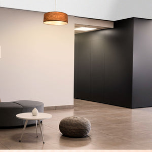 Lampara colgante con pantalla efecto madera "MATAGALLS" - 3xE27 (8)