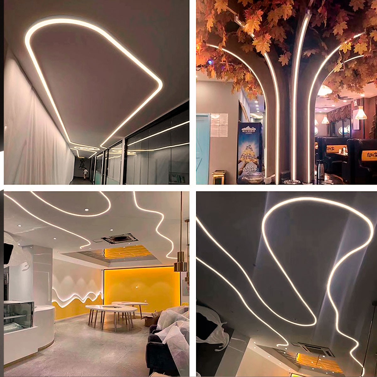 Neón LED flexible circular - 24V DC - Instalación sobre superficie - Ø20mm - 5 metros - 13W/m - Kit completo -  IP67 (22)