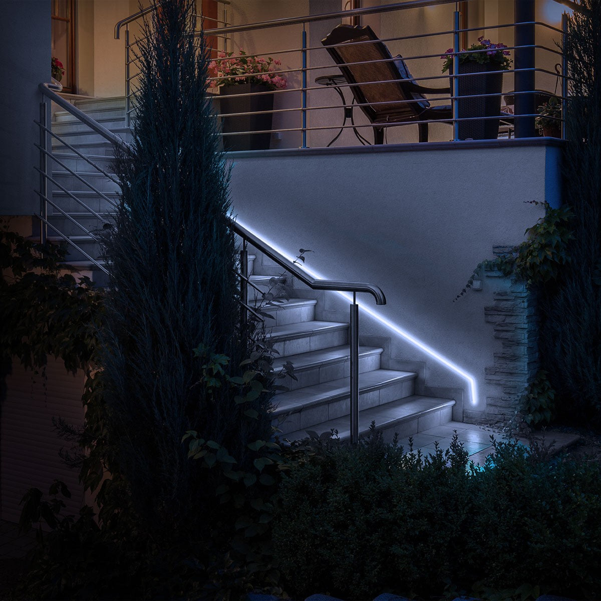 Neón LED flexible 24V DC - 4x10mm - 5 metros - Kit completo - IP67 - 11W/m - Curvatura lateral (43)