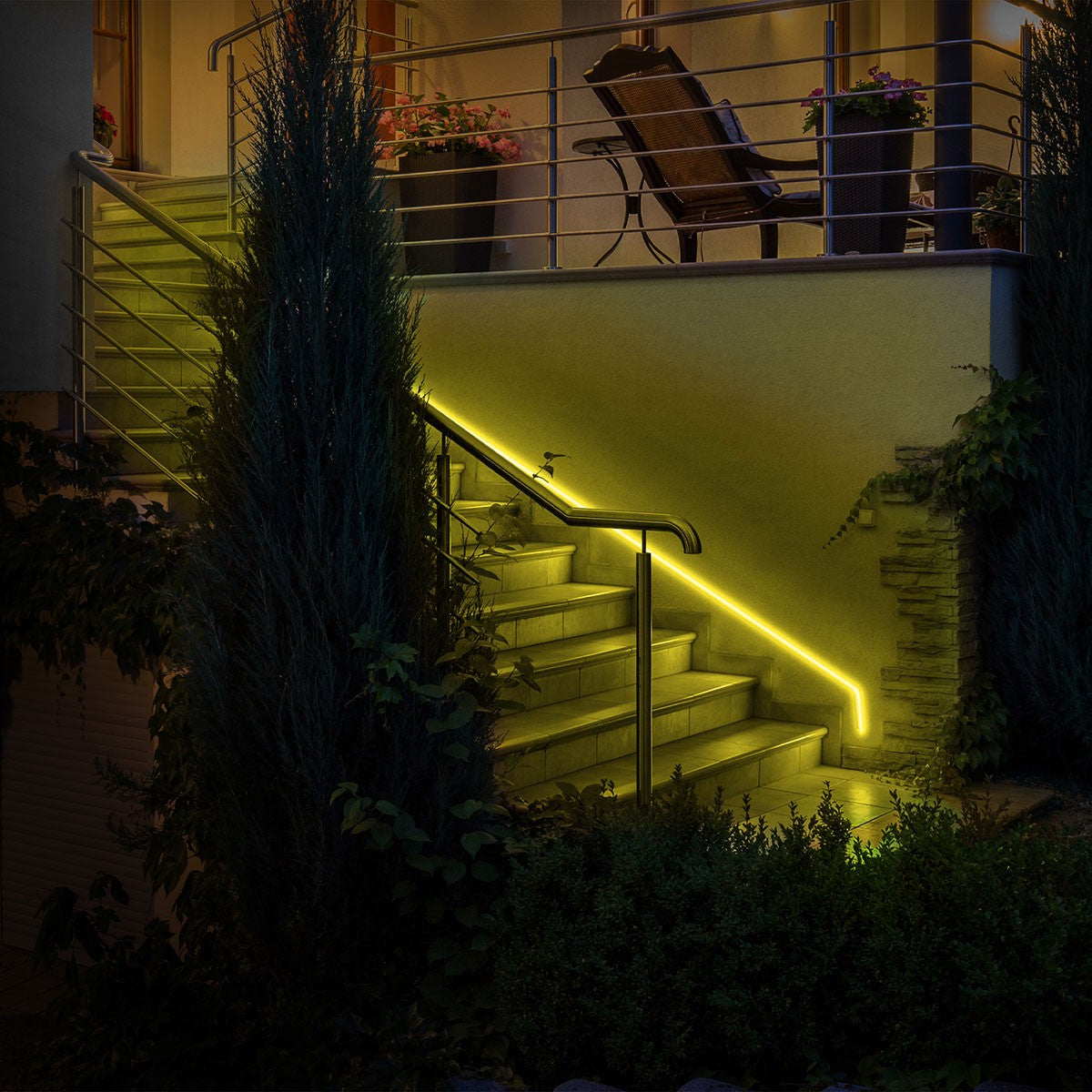 Neón LED flexible 24V DC - 4x10mm - 5 metros - Kit completo - IP67 - 11W/m - Curvatura lateral (46)