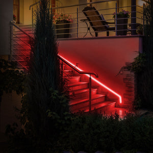 Neón LED flexible 24V DC - 4x10mm - 5 metros - Kit completo - IP67 - 11W/m - Curvatura lateral (50)