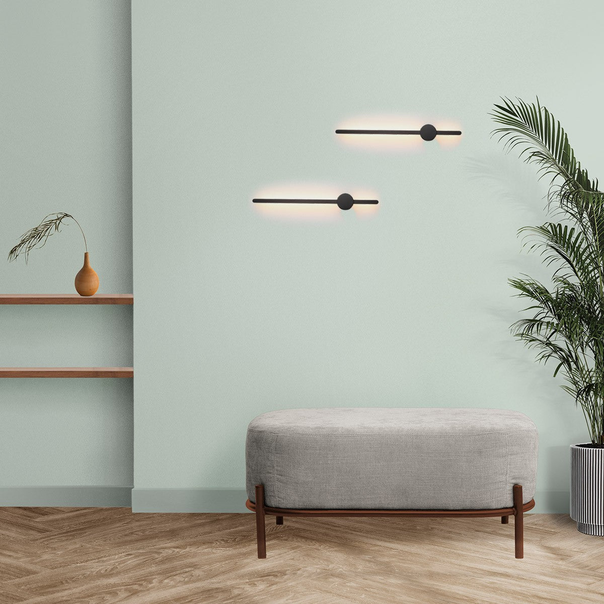 Aplique de pared minimalista lineal "MARKEL" 10W - Blanco Cálido (16)